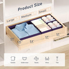 DIMJ Drawer Organizer Clothes - 20 Pack Closet Drawer Organizer Bins for Baby Clothes Storage, Fabric Dresser Organizer for N