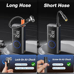 OlarHike Tire Inflator Portable Air Compressor, Smart Dual Hose System, 160PSI Auto Air Pump for Car Tires, Bike,Bicycle, Motorcycles,Electric Pump with LED Light & Digital Pressure Gauge
