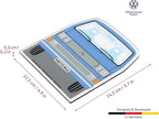BRISA VW Collection - Volkswagen Polycarbonate Ice Scraper Windshield Scraper Snow Remover Winter Car Accessory in T3 Bus Vanagon Design (Front/Blue)
