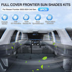Sunsdrew Car Sun Shade for Nissan Frontier 2022-2025 Full Privacy Side Rear Window Shade Cover Kit Foldable Sun Visor Protector Blocks UV&Heat Frontier Interior Accessories(5PCS)