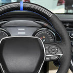 MEWANT Breathable Hand Sewn Car Steering Wheel Cover for Toyota Camry 2018-2019 / Toyota Avalon 2019 / Toyota Corolla 2019-2020 / Toyota RAV4 2019 Steering Wheel Accessories