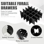 Blosssound 15 Pcs 5.12 Tall Drawer Divider Adjustable Drawer Organizer DIY Ultra Deep Storage Organizer Separator with Fixed 