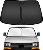 ARISMOTOR Windshield Sun Shade for Che-vrolet Chevy Express Cargo Van 1500 2500 3500 4500 1996-2026, Custom Fit Foldable Front Window Sunshade Sun Visor Protector, Block UV Rays Keep Your Car Cooler