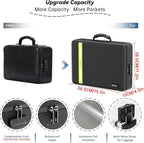 Fireproof Document Bag, Insulated File Box with Lock, Important Document Organizer with Waterproof Zipper, 13 Pockets Portabl