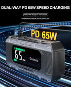 Car Battery Charger Jump Starter, 8000A Portable Jumper Starter with PD 65W Quick Charger, Jump Box 12V Battery Booster