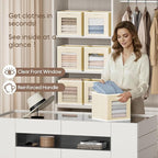 Homsorout Storage Baskets for Organizing - 6 Pack Cube Storge Bins, Foldable Storage Bins with Handle, Closet Organizers and 