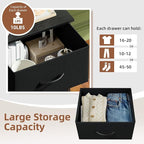 Somdot Tall Dresser for Bedroom with 6 Drawers, Storage Organizer Chest of Drawers with Removable Fabric Bins for Closet Beds