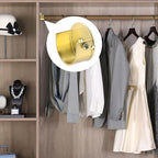 T Tulead U Shape Shelf Support Bracket Aluminum Alloy Flange Socket Holders Closet Rod Bracket 1.1-Inch Light Golden 8PCS wit