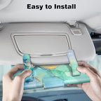 CaseBot Visor Tissue Holder - Sun Visor Napkin & Mask Holder, PU Leather Backseat Tissue Box for Truck & SUV, Emerald Marble