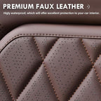 Coverado Front Seat Covers, Car Seat Covers Front Seats, Luxury Faux Leather Seat Covers for Cars, Car Seat Protector Waterpr