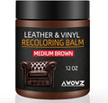 Leather Recoloring Balm - Scratch Repair & Color Restore Kit for Faded Leather, Leather Couch & Car Seats - 12OZ Leather Rest