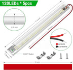 CT CAPETRONIX 12v Led Light Strip, 120leds 1500LM 12 Volt Led Strip Lights 12v Fixtures for RV Interior, 12v Led Ceiling Light Bar for Enclosed Cargo Trailer, RV, Van, Truck, Lorry Camper (5pcs).