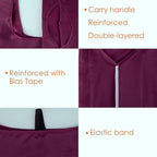 BeeGreen Burgundy Reusable Grocery Bags Wine Red Reusable Kitchen Bags Bulk Foldable-Machine Washable with Zipper Storage Pouch 50 Packs
