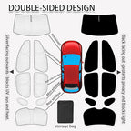 KMF 8pcs Thicken Sun Shades for Mazda CX-30 Accessories 2019-2026, Custom Fit Windshield Sunshade Full Car Window Covers for Side Rear, UV Block and Blackout Protect Privacy for Car Camping Outdoor