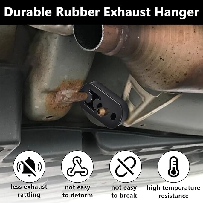 Exhaust Rubber Hanger, rubber muffler hangers. Rubber Insulator Bushing Mount, rubber exhaust mounts with 4 Holes 0.47 Inch, 