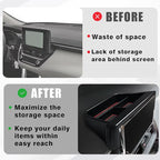 Muslogy Dashboard Storage Organizer Fits For 2020-2025 2026 Toyota Corolla & 2022-2026 Corolla Cross Accessories Non-Slip Insert Behind Screen for 8-inch Touch Screen (Red)