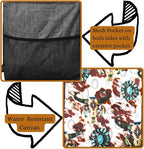 NGIL Extra Large Utility Tote Reusable Grocery Bag Oversized Collapsible for Groceries, Storage, Picnic, Beach (Bulls and Cow-Black)