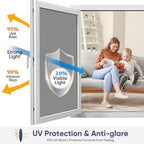 SUNBABY Window Tint for Home, One Way Privacy Film Heat & UV Blocking, Static Cling No Glue Renter Friendly Cover for Home Bedroom, Office & Sliding Glass Door, 23.6 x 78.7 Inch with 3 Tools, Blue