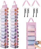 DHSFKBE Legging Organizer Storage, 2PCS T Shirt Organizer, Foldable Hanging Closet Organizer Storage with 26 Roll Independent