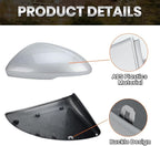 Left Driver Side Mirror Cover Caps Compatible with Chevrolet Chevy Cruze 2017 2018 2019 Replacement Rear view Mirrors Trim (Silver)