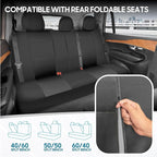 BDK PolyPro Car Seat Covers Full Set Combo with Front and Rear Waterproof All -Weather Car Floor Mats - Universal Fit Automot