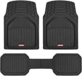 Motor Trend 943-BK FlexTough Defender Car Floor Mats -Next Generation Deep Dish Heavy Duty Contour Liners for Car SUV Truck & Van-All Weather Protection, Trim to Fit Most Vehicles Black