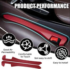 2PCS Car Seat Gap Filler, Soft Foam Leather Seat Side Gap Filler Plug, Fill The Gap Between Seat and Console, Stop Things from Dropping, Universal Interior Car Accessories (Red)
