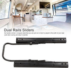 Seat Slide Set,Seat Slider Track,Seat Slide Set Steel Dual Rails Double Locking Adjustable Seat Slider Track for RVs Boats Trucks Seat Adjuster Kit