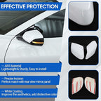 Door Rear View Mirror Cover Cap Compatible with Chevrolet Corvette C8 2020-2026, ABS Side View Mirror Cover, Auto Door Rearview Mirror Protective Trim Cap 2Pcs (White)
