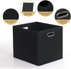 Posprica 3X Thicker Collapsible Storage Bins,13×15x13 Foldable Storage Cube Boxes Fabric Drawer for Closet Shelf Cabinet Book
