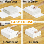 SpaceAid 8 Pack Bed Sheet Organizers and Storage, Foldable Organizer for Linen Closet, Sheets Set Folder Keeper with Window X