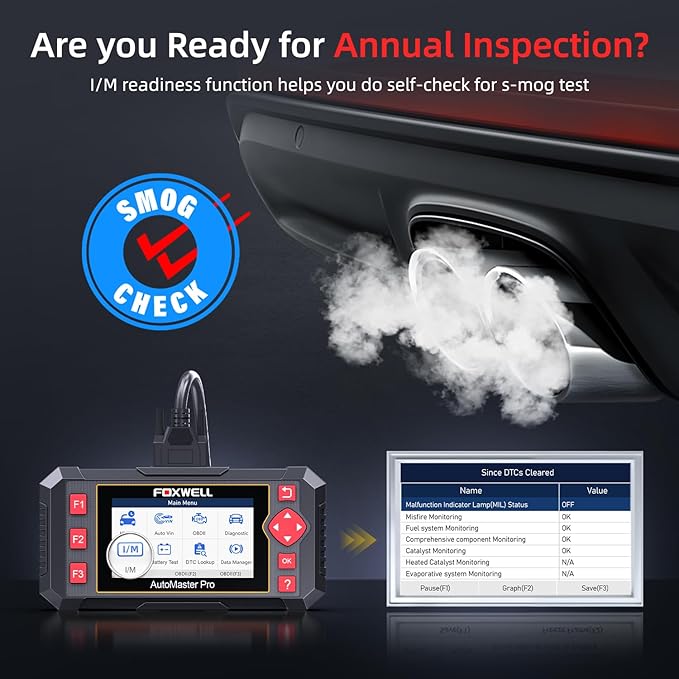 FOXWELL Car Scanner NT604 Elite OBD2 Scanner ABS SRS Transmission, Check Engine Code Reader for Cars and Trucks, Diagnostic
