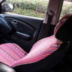 Pink Car Seat Cover Hippie Boho 4PCS Cute Western Accesories for Women Girls' GIF, Automotive Interior Covers Stripe Multi-Co