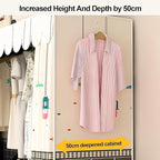 Portable Wardrobe Closet with Cover, Metal Clothing Organizer for Bedroom, Foldable Clothe Rack, Garment Rack for Hanging Clo