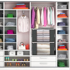 Large Storage Bags, 8 Pack Clothes Storage Bins Foldable Closet Organizers Storage Containers with Durable Handles Thick Fabr