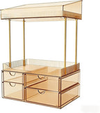 SNSLXH 4 Drawers Makeup Organizer - 4 Tier Makeup Storage, Cosmetics Organiser, Ideal for Cosmetic, 4 Dividers with Drawers f