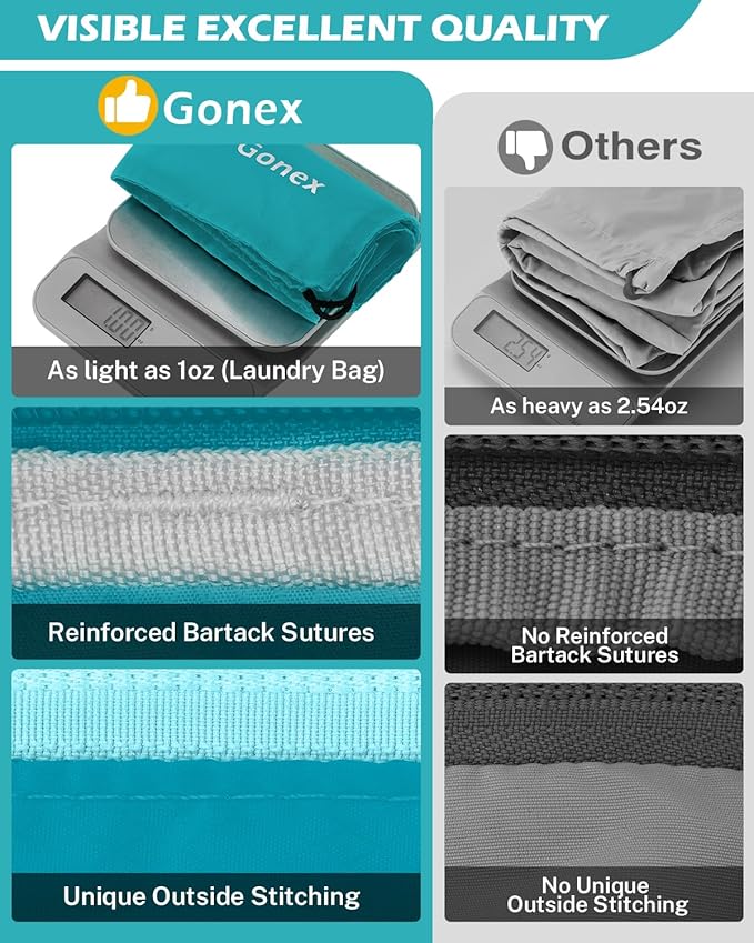 Gonex 8 Set Compression Packing Cubes, Expandable Mesh Organizer for Travel Accessories, Essentials With Toiletry, Laundry, S