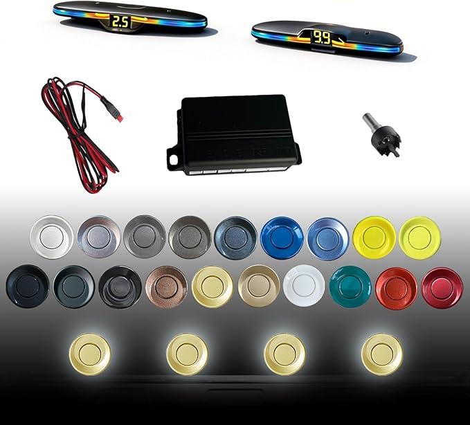 New Feature Rear Parking Sensor with Selectable Distance in Feet, Bidirectional Display Options, and Customizable Numeric Ori