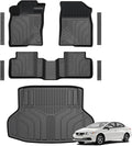 Floor Mats for Honda Civic Sedan 2012-2015, All Weather Floor Mats Trunk Cargo Liner and Door Sill Guards Accessories, Full Coverage Set (Not fit Coupe or Hybrid Models)