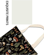 Hanging Car Trash Can Bag - Boho Brown Mushroom Design, Back Seat Organizer for Travel, Camping, Vehicle Accessories