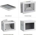 Homsorout Fabric Storage Bins with Lids, Large Storage Cubes with Window, Fabric Storage Baskets Bins for shelves, Closet Sto
