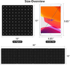 4Pcs Peg Board, Black Pegboard Wall Organizer Panels Wall Mount, ABS Pegboard for Craft Room Garage Kitchen Workshop, ABS Peg