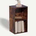 Book Shelf, 2 Cube Storage Organizer, Open Shelves Bookcase 9.3 x 11.8 x 21.1, Bookshelf for Living Room, Bedroom, Home Offic