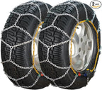 2Pcs Portable Snow Tire Chains, Auto Fixing 1 Min Quick Fit Easy Installation Tire Chains, Universal Emergency Tire Traction 