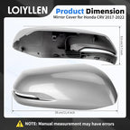 Passenger Side Mirror Cover Replacement for Honda CRV 2017 2018 2019 2020 2021 2022 - Right Side Mirror Covers, Rear View Mirrors Cap Accessories Grey, With Lamp