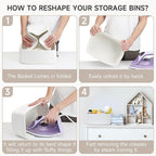 3-Pcs Shelf Baskets for Organizing, Closet Organizer Bins, Small Woven Baskets, Rope Toy Basket, Storage Basket for Shelves, 