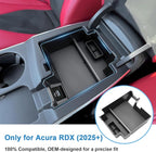 2025 2026 RDX Center Console Organizer for Acura RDX (Base/Technology/A-Spec/Advance/A-Spec Advance), Durable ABS Plastic&Anti-Slip Rubber Armrest Tray Insert 2026 RDX Accessories