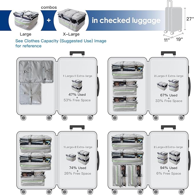 Grand Fusion Stow-N-Go Portable Hanging Travel Shelves, Packing Organizer for Luggage. Carry on Closet with Hanger for Clothe