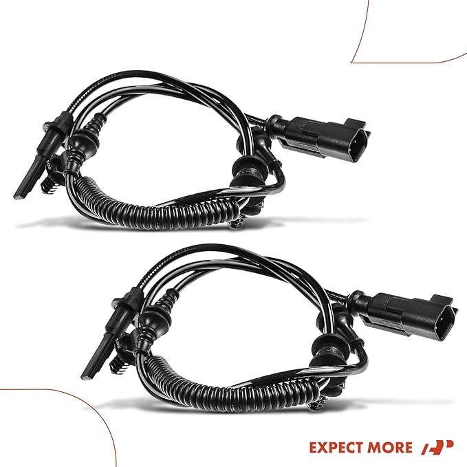 A-Premium 2PC Set Rear ABS Wheel Speed Sensor for Ford Explorer Flex Taurus & Lincoln MKS MKT, 2010-2019 [with Automated Parking Assist] Rear Driver & Passenger Side