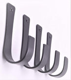 The Metal Magician Set of 4 Coat Hooks Wall Mounted Wrought Iron Hanger Farmhouse Rustic Key Holder Towel, Handbags, Hat Hang